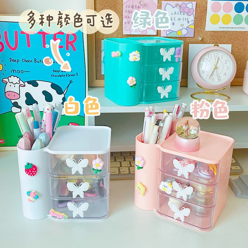 جا قلمی و ارگانایزر طرح پروانه 20-668