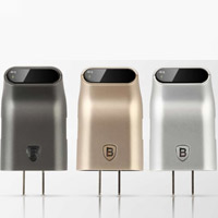 آداپتور Baseus Smarter Travel Charger Stylish Bent Design Dual USB Charger Adaptor