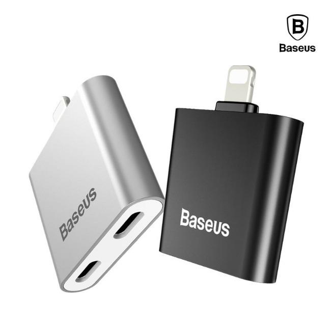 تبدیل لایتنینگ اپل به جک 3.5 میلیمتری و شارژ بیسوس Baseus IP To Double IP Socket Adapter