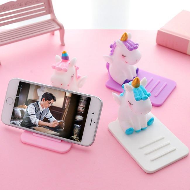 هولدر رومیزی سیلیکونی طرح یونیکورن Silicon Unicorn Mobile Holder