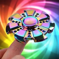 اسپینر  فلزی هفت پره رنگین کمانی - Colorful Metal Fidget Spinner