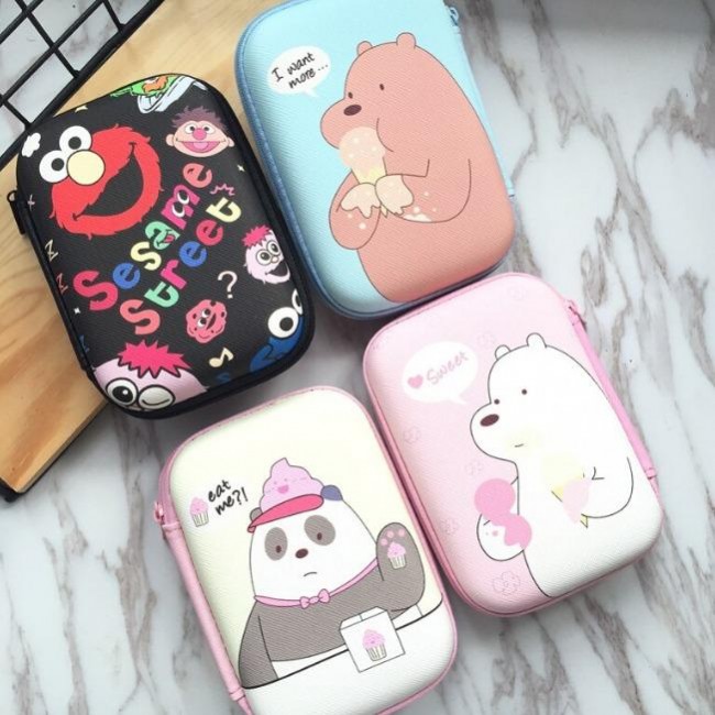 کیف هندزفری مستطیلی طرح دار فانتزی