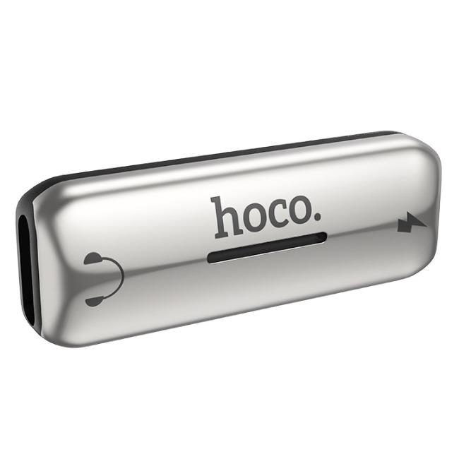 جک تبدیل لایتینگ به خروجی شارژ و هندزفری آیفون هوکو Hoco LS27 Apple Lightning audio converter