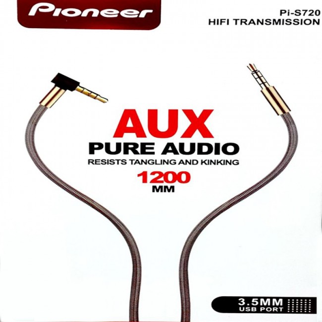 کابل صدا فلزی 1.2 متری Pioneer Aux Cable Pi-s720