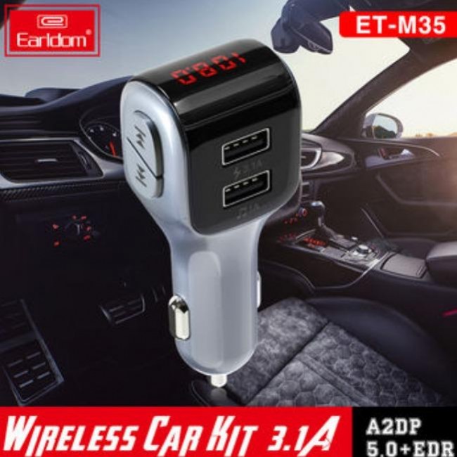 شارژر فندکی و پخش کننده اف ام ارلدم Earldom ET-M35 Bluetooth & Car Charger