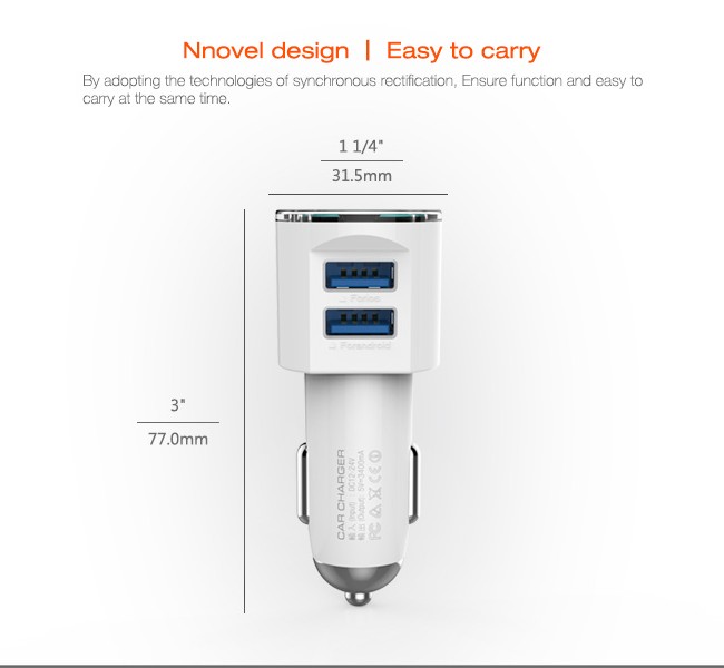 شارژر فندکی Ldnio DL-C29 Adaptor Cable شارژر فندکی 5V 3.4A دو پورت الدینیو