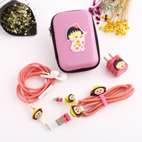 پک محافظ کابل Circular bag Pak HandsFree کیف هندزفری + محافظ کابل + برچسب شارژر آیفون فانتزی