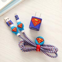 پک محافظ کابل پلاستیکی protective Toys محافظ کابل + برچسب شارژر آیفون فانتزی