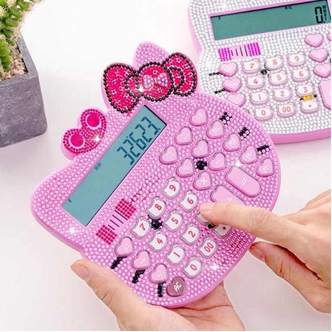 ماشین حساب فانتزی طرح هلوکیتی پاپیون دار Hello Kitty KT-2200 Calculator