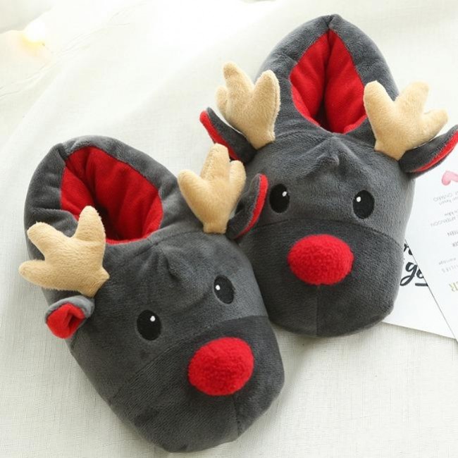 پاپوش فانتزی پشمی طرح گوزن