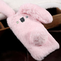 قاب ژله ای خزدار Rabbit Fur Pearl ear Case for Samsung Galaxy A5
