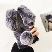قاب ژله ای خزدار Rabbit Fur Pearl ear Case for Samsung Galaxy A8 2016
