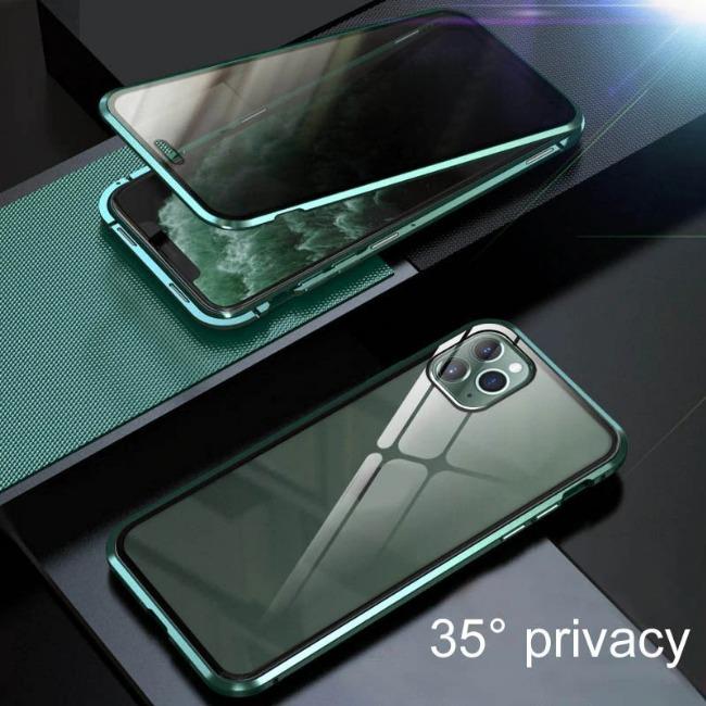 قاب مگنتی با گلس ضد جاسوسی آیفون Magnetic privacy iPhone 11 PRO MAX