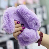 قاب ژله ای خزدار Rabbit Fur Pearl ear Case HTC One A9