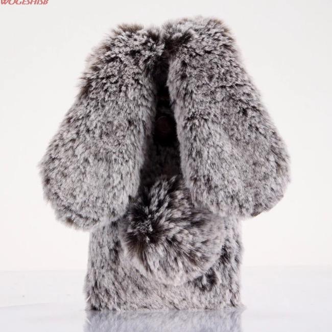 قاب ژله ای خزدار خرگوشی Rabbit Fur Case Galaxy A8 2018