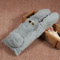 قاب ژله ای خزدار Rabbit Fur Pearl ear Case Sony Xperia XZ Premium