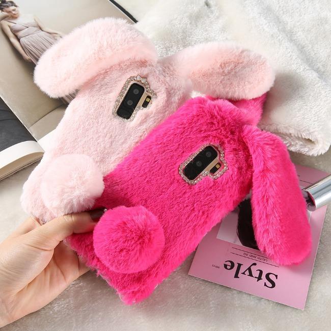 قاب ژله ای خزدار خرگوشی Rabbit Fur Case Galaxy J4 2018