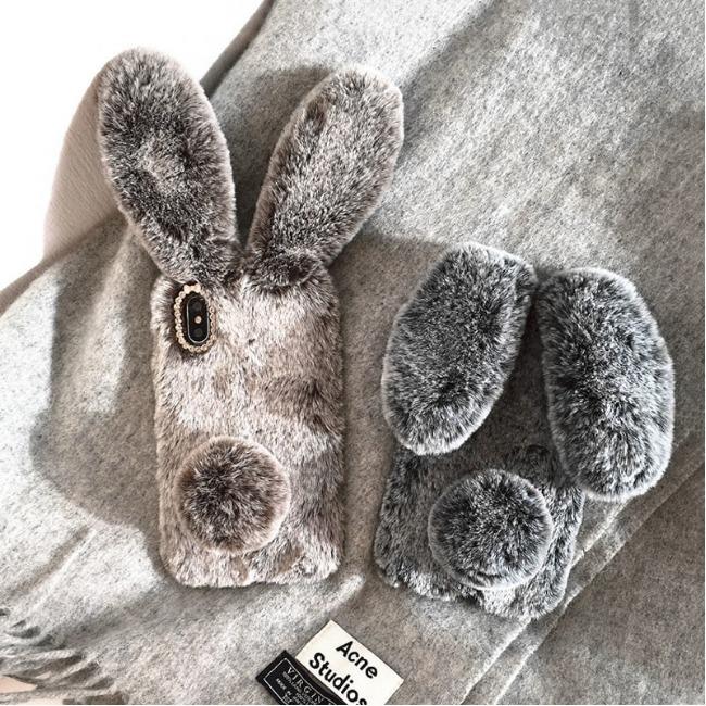 قاب ژله ای خزدار خرگوشی Rabbit Fur Case Huawei P20 Lite