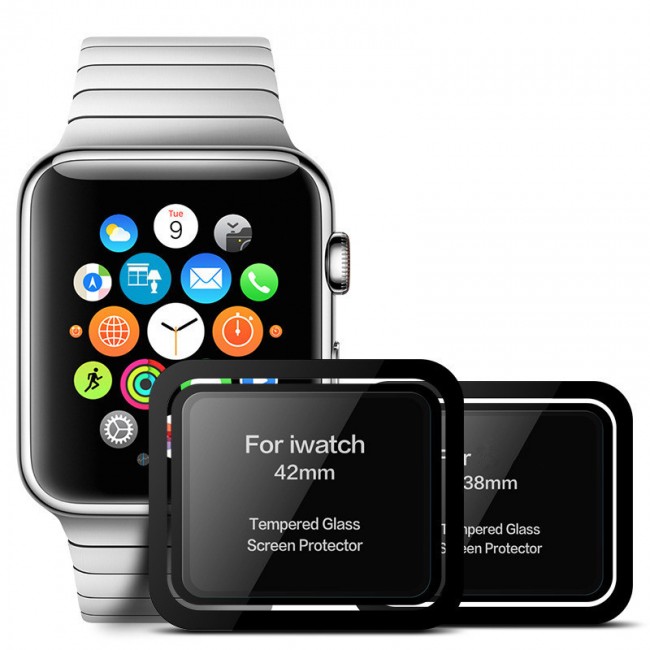 گلس تمام چسب با پوشش منحنی اپل واچ Full Glass Apple Watch 38mm