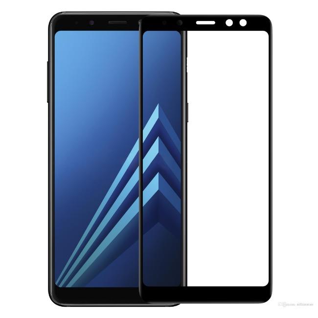 فول گلس فول چسب سامسونگ Full Glass Samsung Galaxy A8 Plus