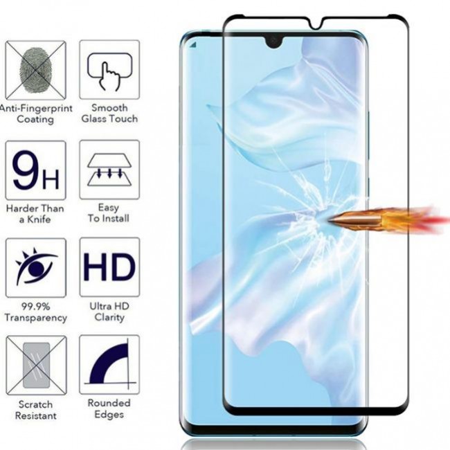 فول گلس تمام چسب گوشی هواوی Full Glass Huawei P30