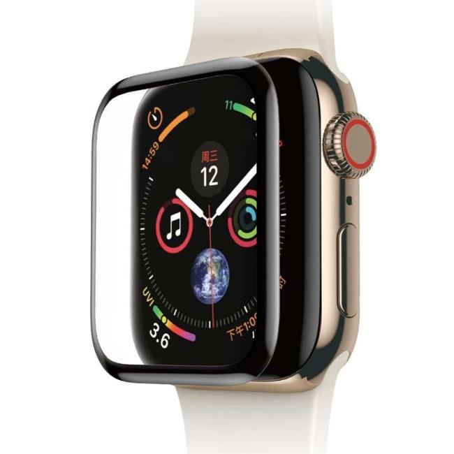 فول گلس شیشه ای قابل انعطاف Full Screen Curved Tempered Glass Film Apple Watch 44mm