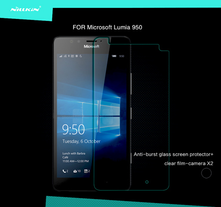 محافظ LCD شیشه ای Glass Screen Protector.Guard for Nokia Lumia 950