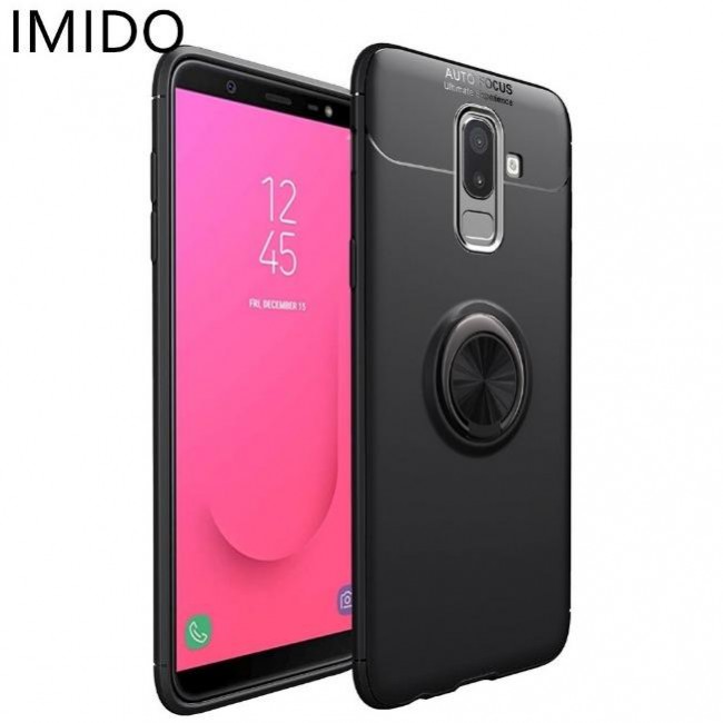 قاب ژله ای طرح چرم Magnet Ring Case Samsung Galaxy J8 2018