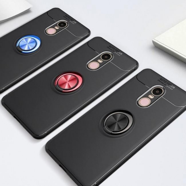 قاب ژله ای طرح چرم Magnet Ring Case Xiaomi Redmi Note 4X