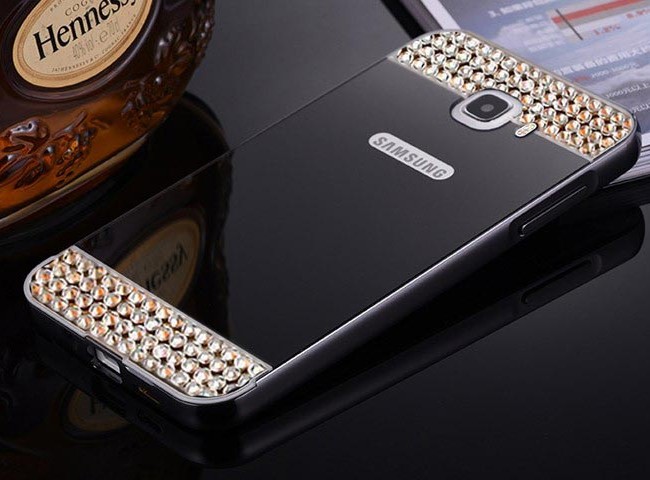 قاب محکم Diamond Mirror Case for Samsung Galaxy J5 Prime قاب آینه ای نگین دار