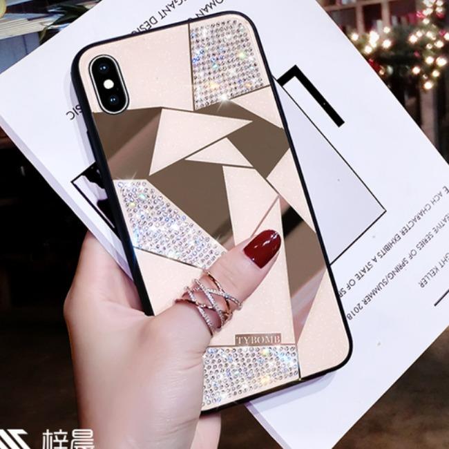 قاب ژله ای آینه ای نگین دار Diamond TPU Mirror Case iPhone Xr
