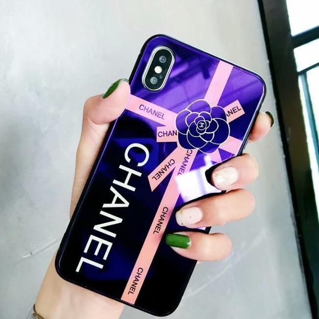 قاب پشت گلس چنل Chanel Back Glass Case iPhone Xr
