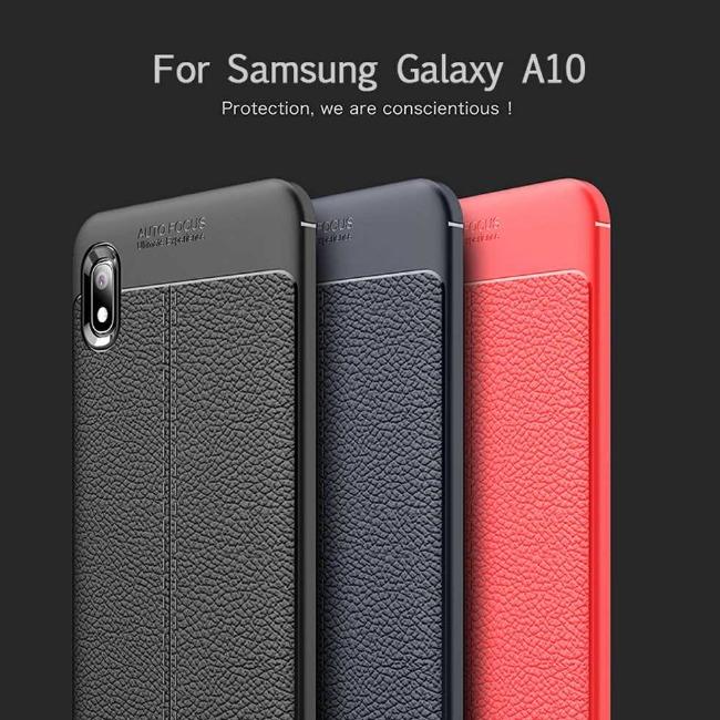 قاب ژله ای طرح چرم Auto Focus Case Samsung Galaxy A10