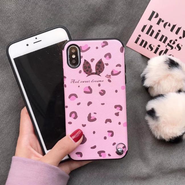 قاب پلنگی صورتی خزدار Leopard Fur Case Apple iPhone Xs Max