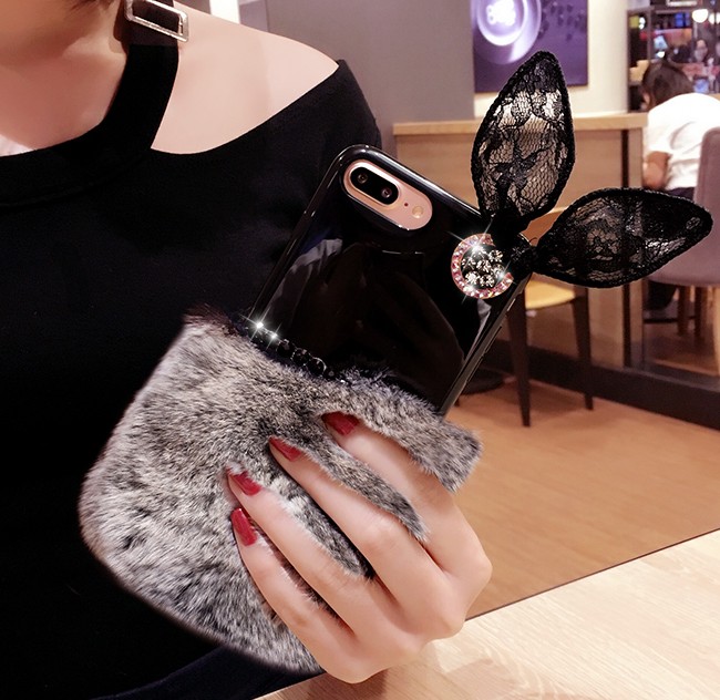 قاب ژله ای خزدار Ring Fur Case Apple iPhone 7