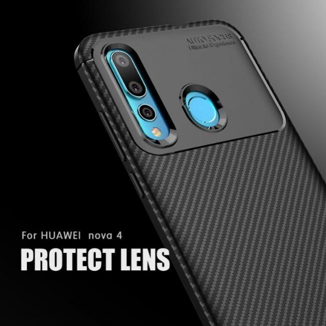 قاب ژله ای طرح کربن هواوی Autofocus Carbon Case Huawei Nova 4