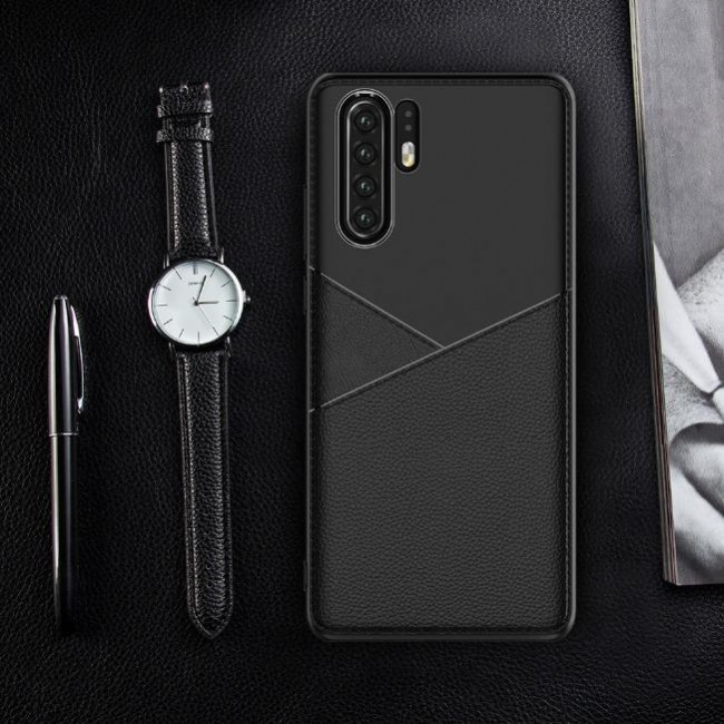 قاب ژله ای طرح چرم هواوی Huawei P30 Pro Leather TPU Case