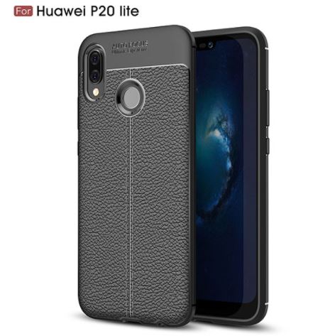 قاب ژله ای طرح چرم Auto Focus Case Huawei P20 Lite