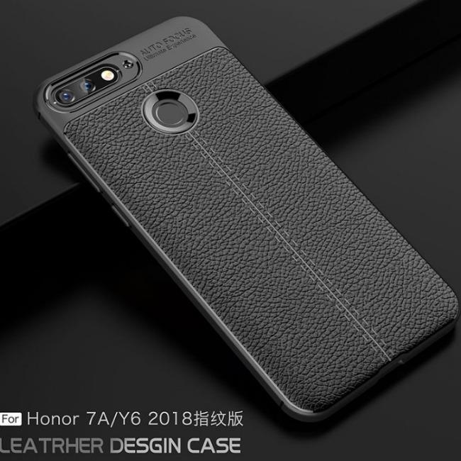قاب ژله ای طرح چرم Auto Focus Case Huawei Y6 Prime 2018