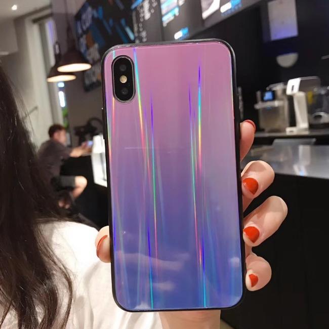 قاب ژله ای لیزری رنگی آیفون Laser Color TPU Case iPhone X/Xs