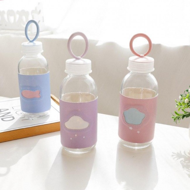 بطری اب شیشه ای طرح ابر