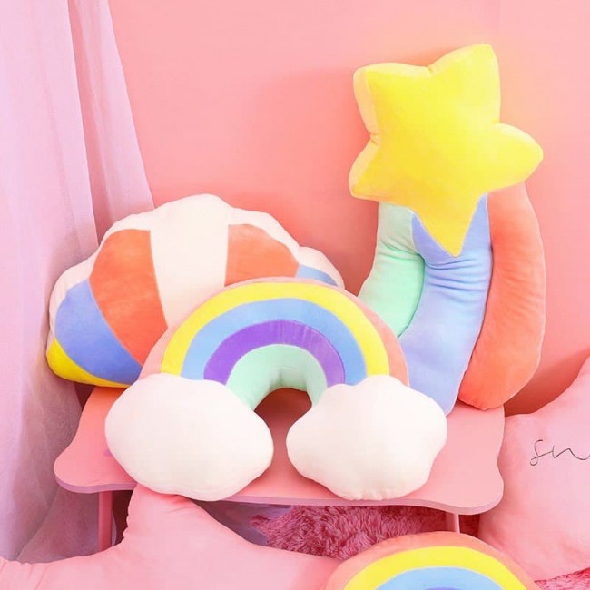 کوسن طرح ستاره و رنگین کمان 18-211