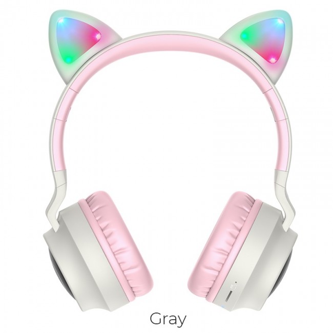 هدفون بلوتوث طرح گربه هوکو Hoco W27 cat ear Wireless Headphones