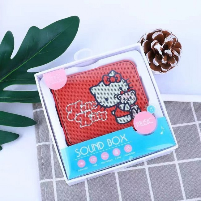 مینی اسپیکر بلوتوث فانتزی طرح هلو کیتی mini bluetooth speaker with hello kitty picture