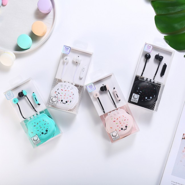 هندزفری فانتزی طرح ماکارون لاولی می Lovely me Q42 macaron earphones