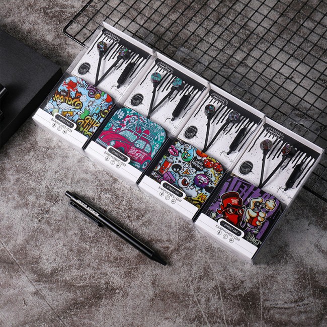 هندزفری فانتزی طرح گرافیتی لاولی می Lovely me Q59 graffiti earphones