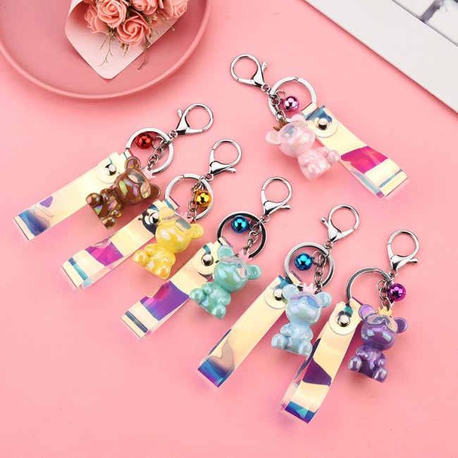 جاسوئیچی طرح خرس عینک دار Glasses doll bear keychain code 73-3
