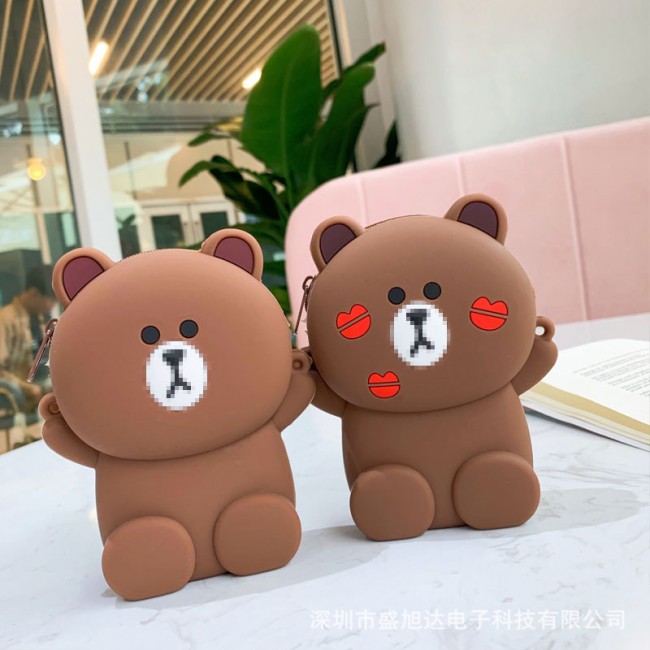 کیف دوشی فانتزی طرح خرس لاین Line bear sticker coin purse
