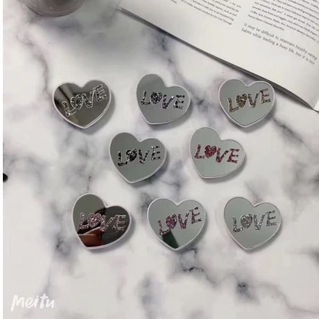 پاپ سوکت آینه ای طرح قلب برجسته