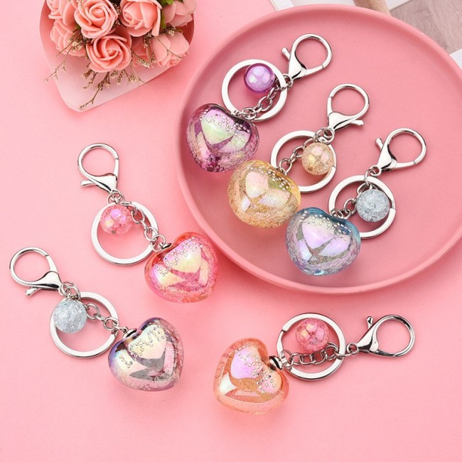 جاسوئیچی قلب کریستالی Acrylic love keychain 73-10